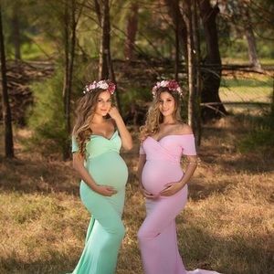 Orange maternity dress